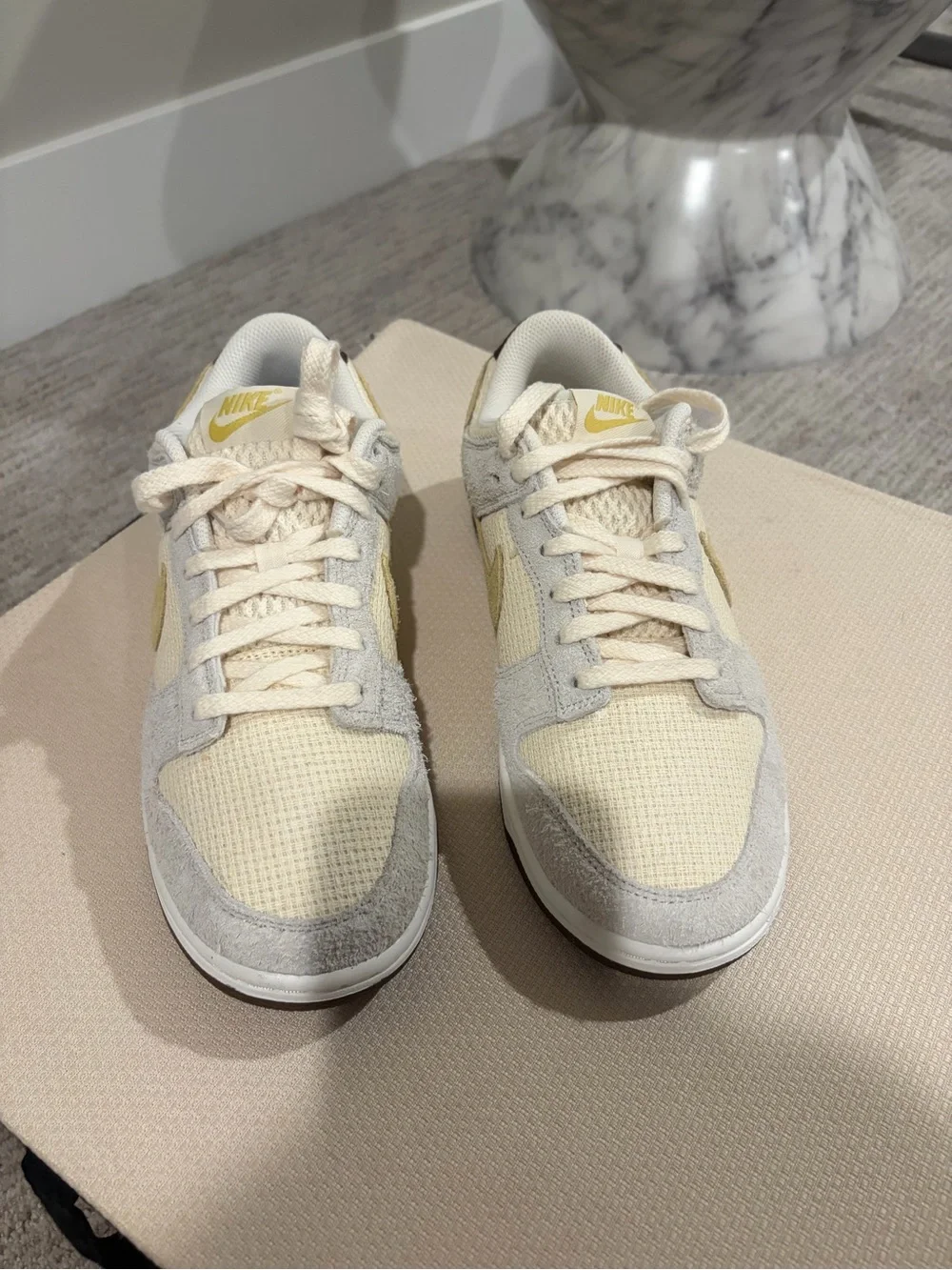 Nike Dunk Low Premium Sneakers in Coconut Milk Hemp  (unisex)